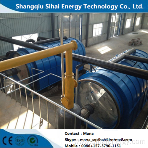 Pyrolysis plant of plastic with cooling system